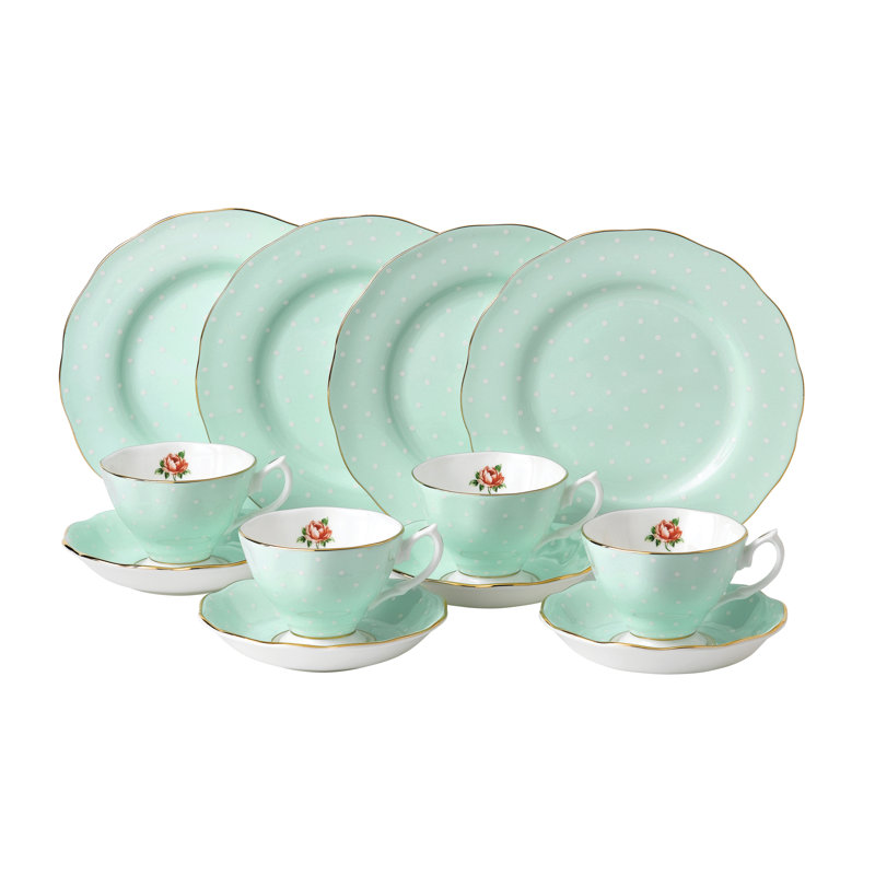 Royal Albert Polka Rose Entertaining 12 Piece Set | Wayfair